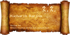 Kucharik Karina névjegykártya